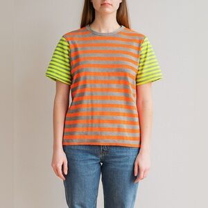 Jill Sanders Unisex Neon Stripe Colorblock T-Shirt